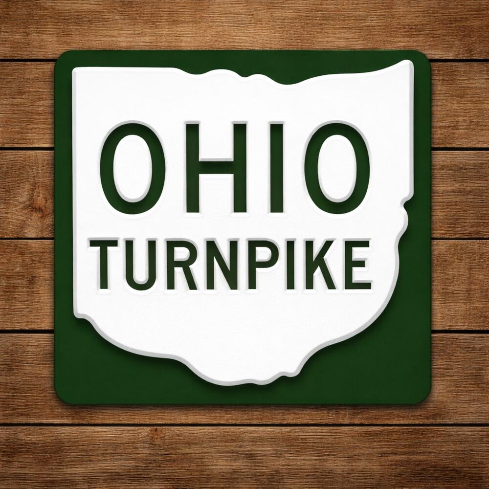 Ohio Turnpike Road Sign Freeway Interstate Highway Toll Travel